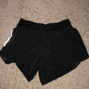 Black Lululemon Hottie Hot Shorts TALL 4inch